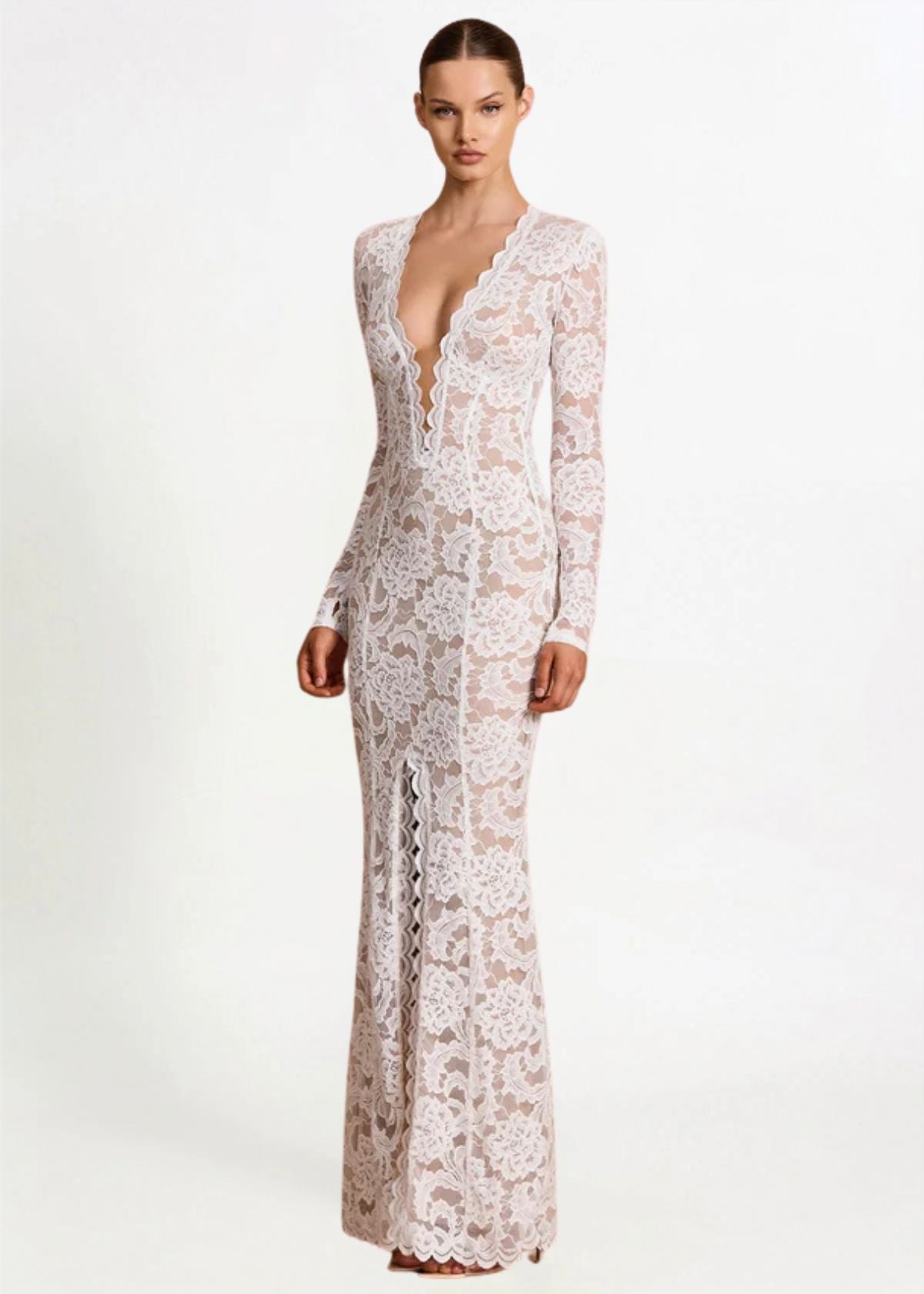 Nookie Delphine LS Gown in ivory Hire for Formal event from Dress for a Night