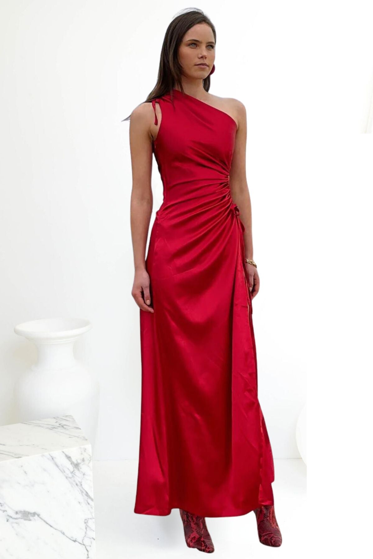 SONYA MODA Nour Scarlet Red Dress - RRP $380