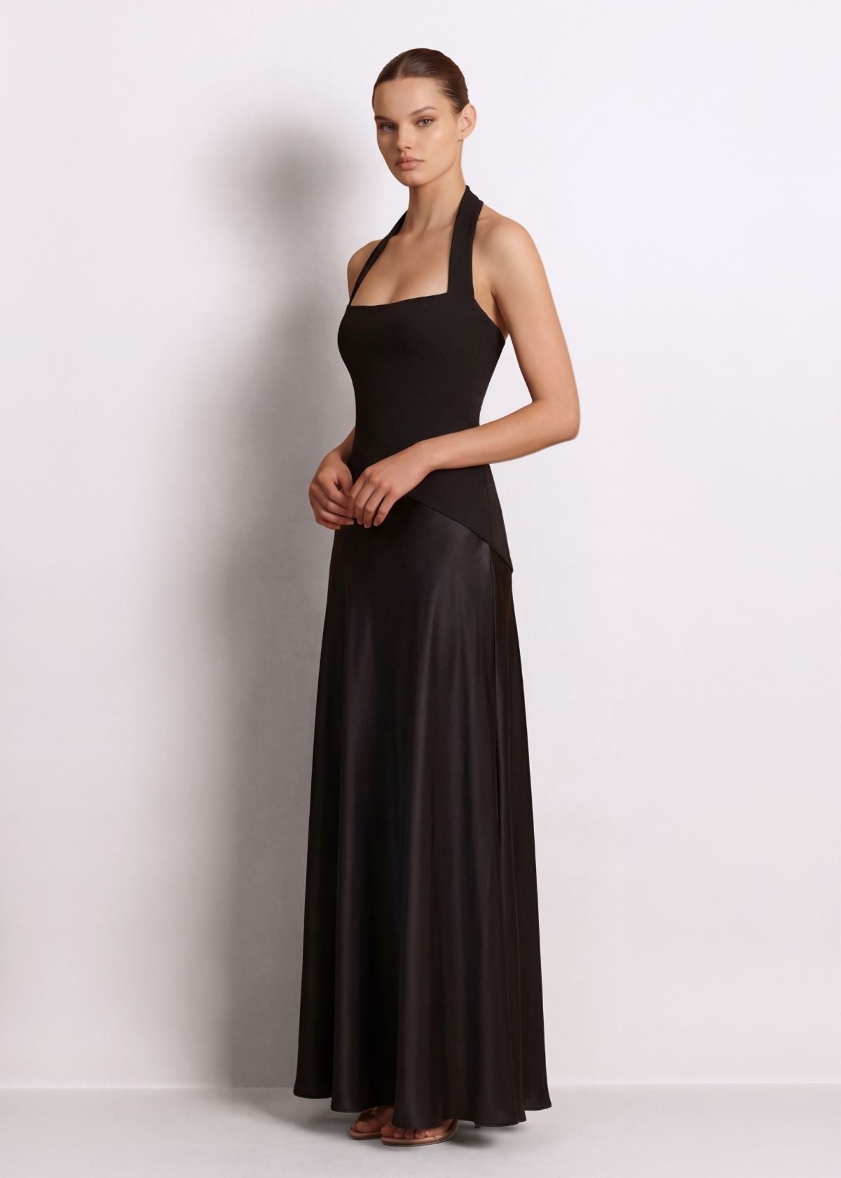 Nookie Alice Halter black formal dress hire