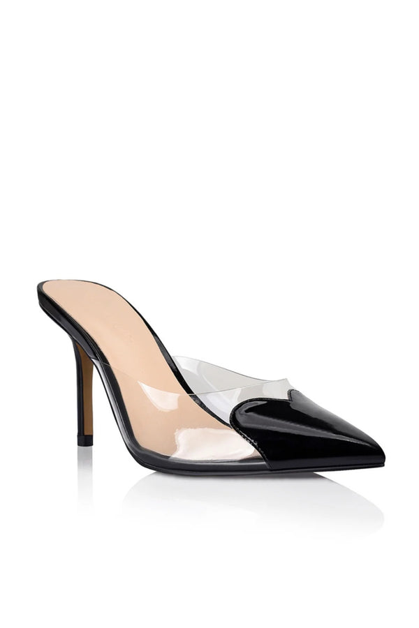 Buy LANA WILKINSON Raquel Mule Heel (Black Patent Leather)