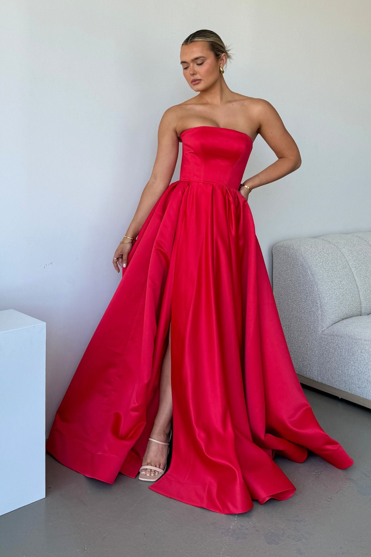 Macie Gown in Red