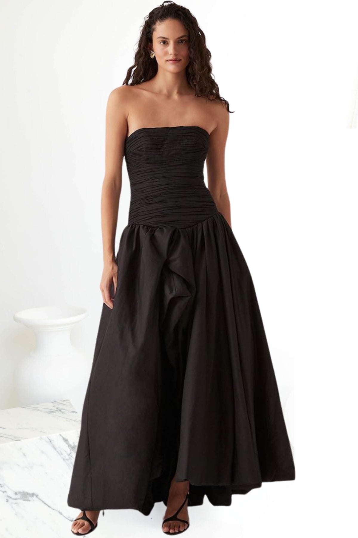 AJE Violette Bubble Dress (Black)