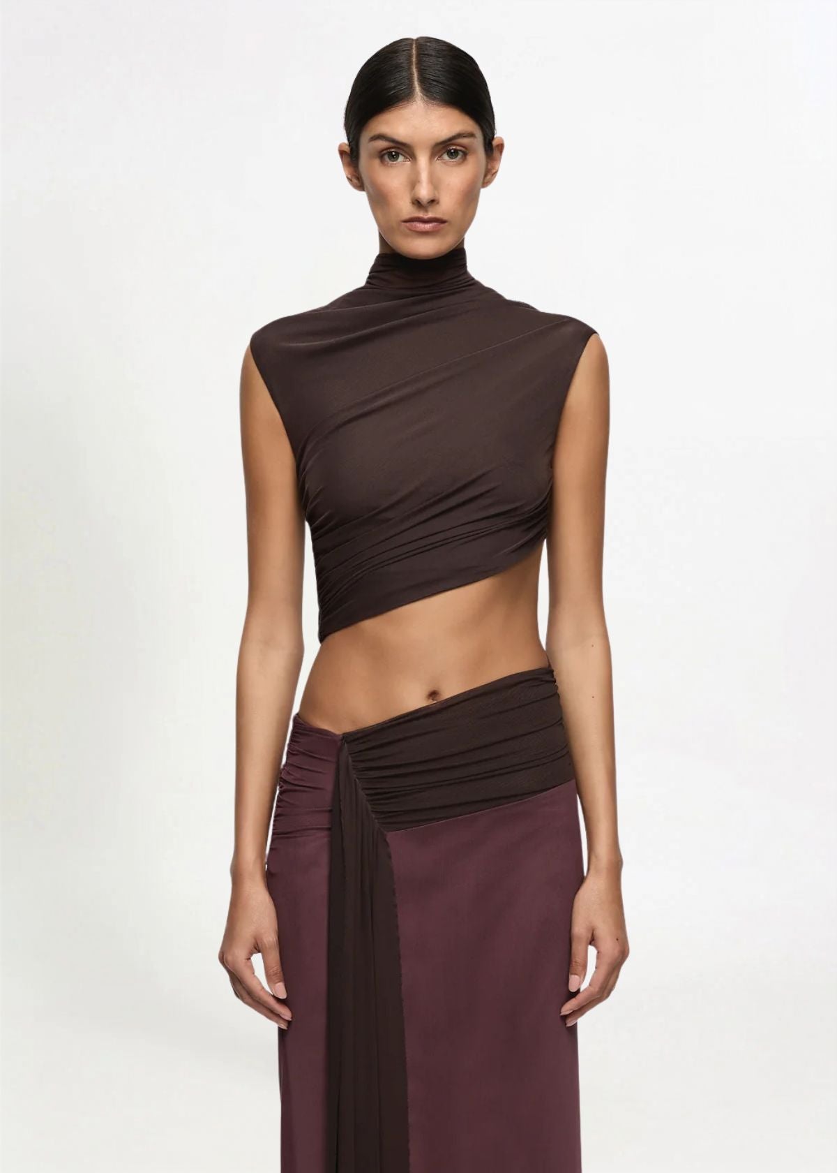 Bec + Bridge Conni maxi dress in aubergine/ dark choc Hire for Formal event from Dress for a Night
