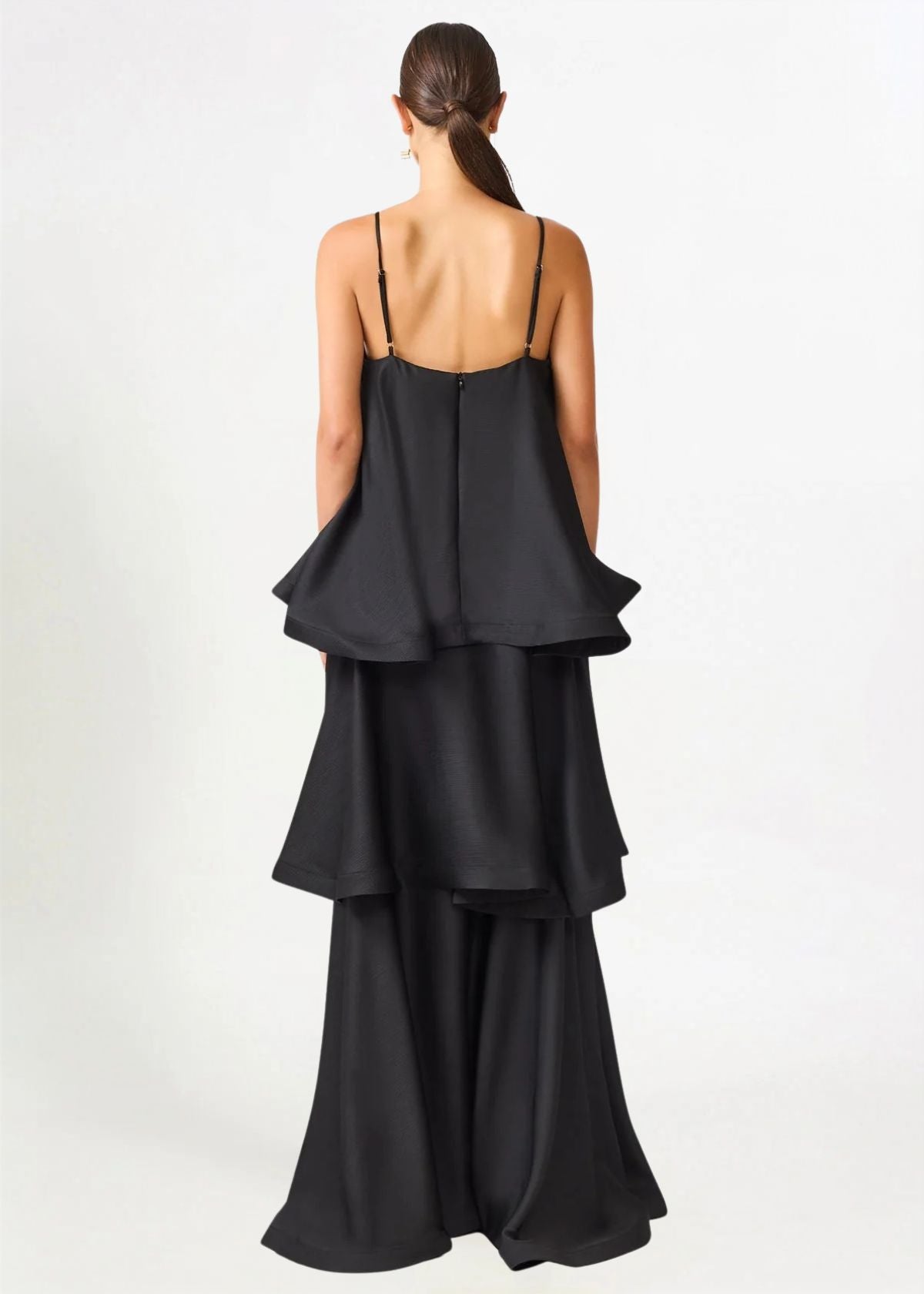 Elliat Tilly Tiered Maxi Dress in Black Hire for Formal event from Dress for a Night