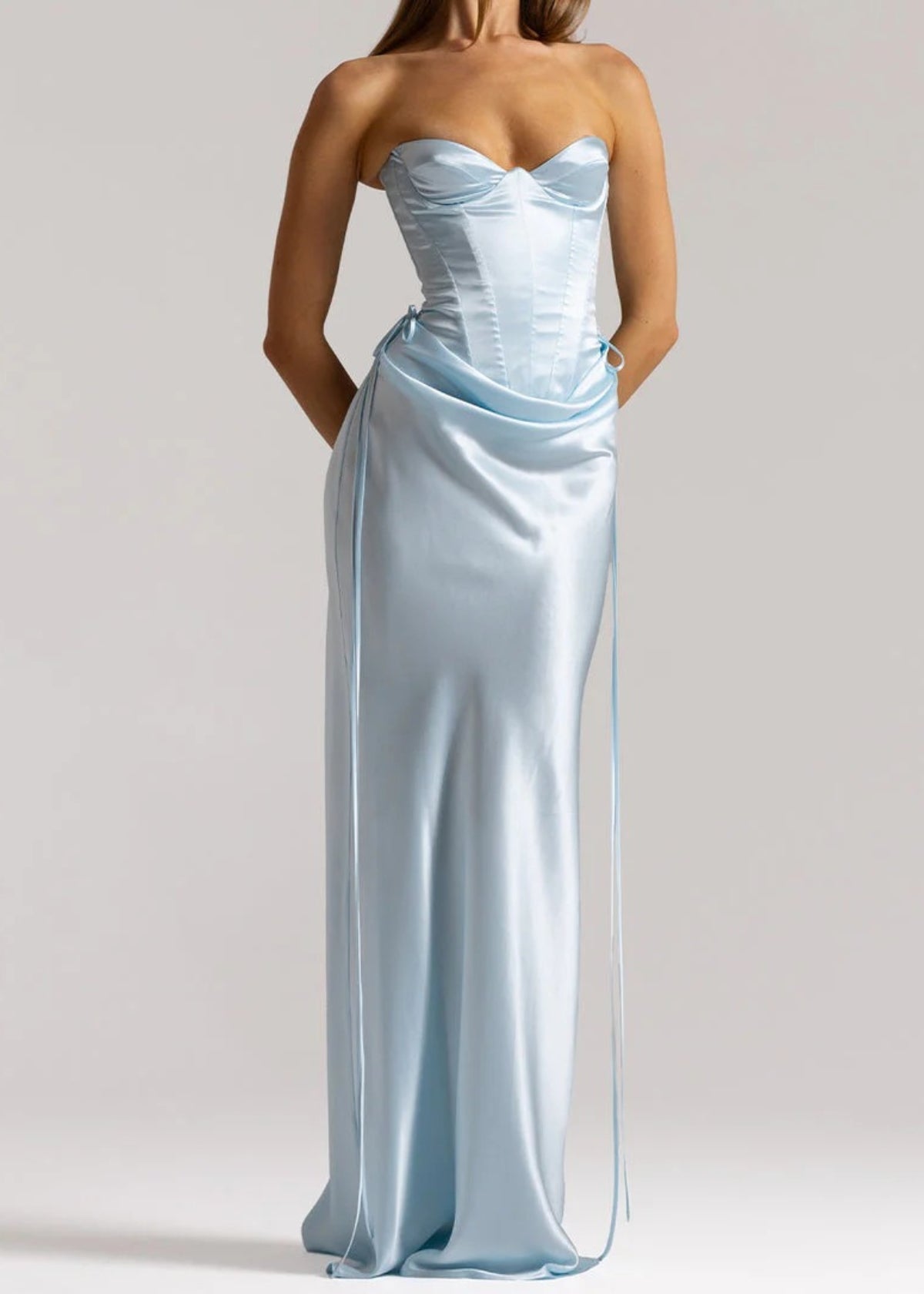 Elina Bustier + Evelyn Skirt in Ice Blue