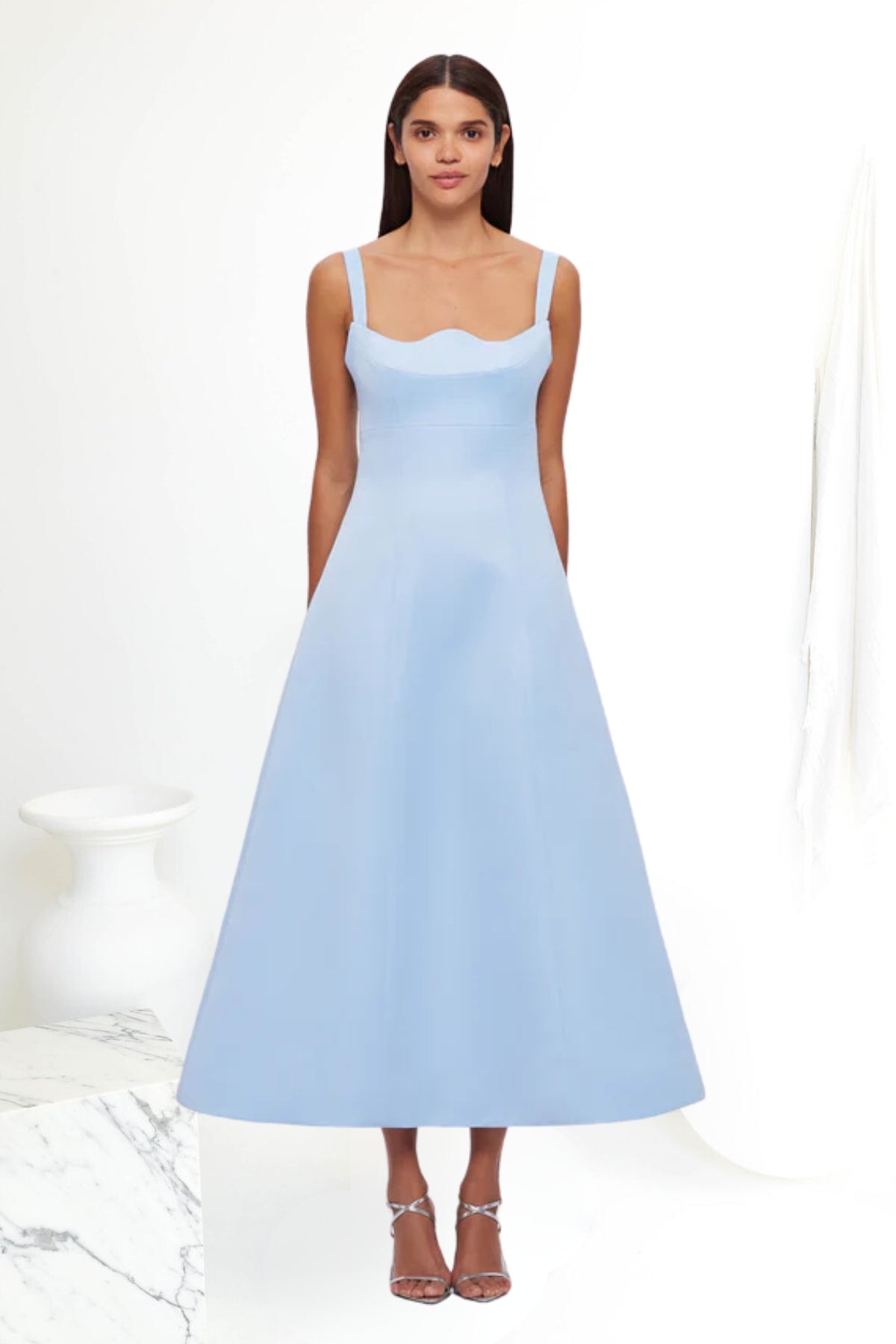Odette Midi Dress in Sky Blue
