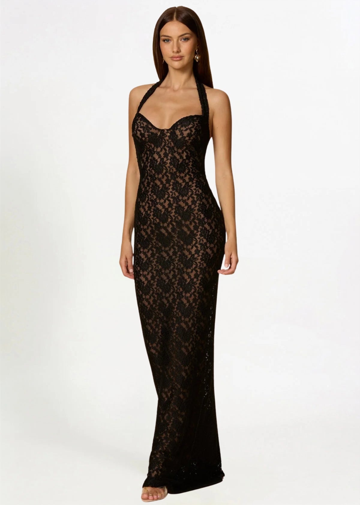 Nookie Mystique halter Gown in Black Hire for Formal event from Dress for a Night