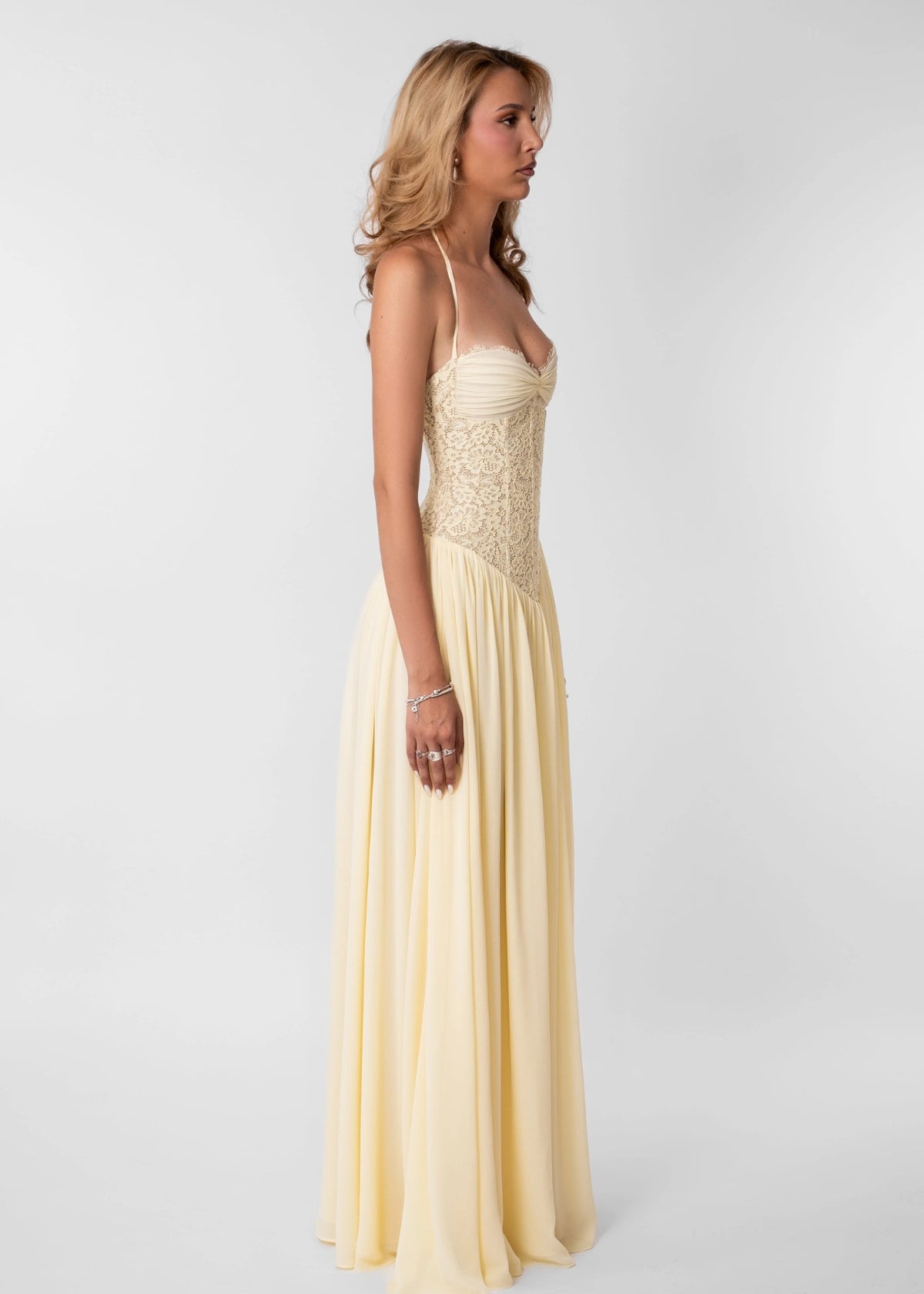 Faye Dress in Yellow Hire for Formal event from Dress for a Night