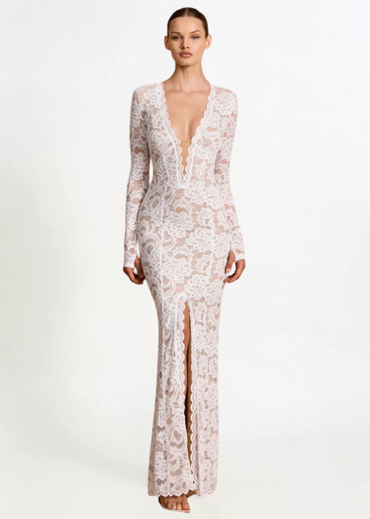 Nookie Delphine LS Gown in ivory Hire for Formal event from Dress for a Night
