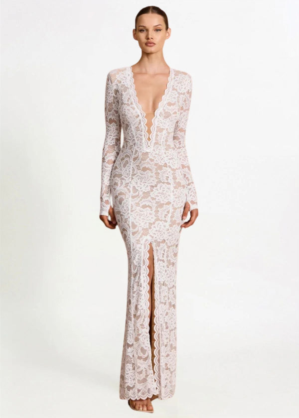 Nookie Delphine LS Gown in ivory Hire for Formal event from Dress for a Night
