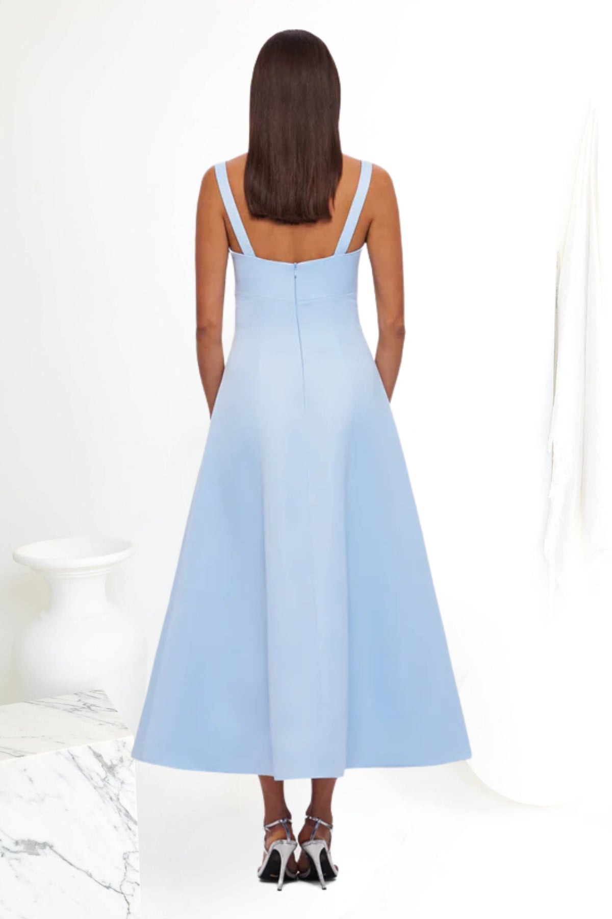 Odette Midi Dress in Sky Blue