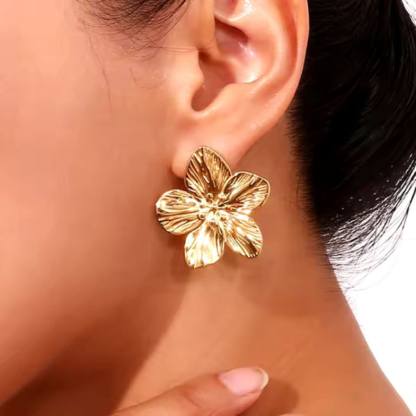 Tara Flower Earrings | 18K Gold Plated