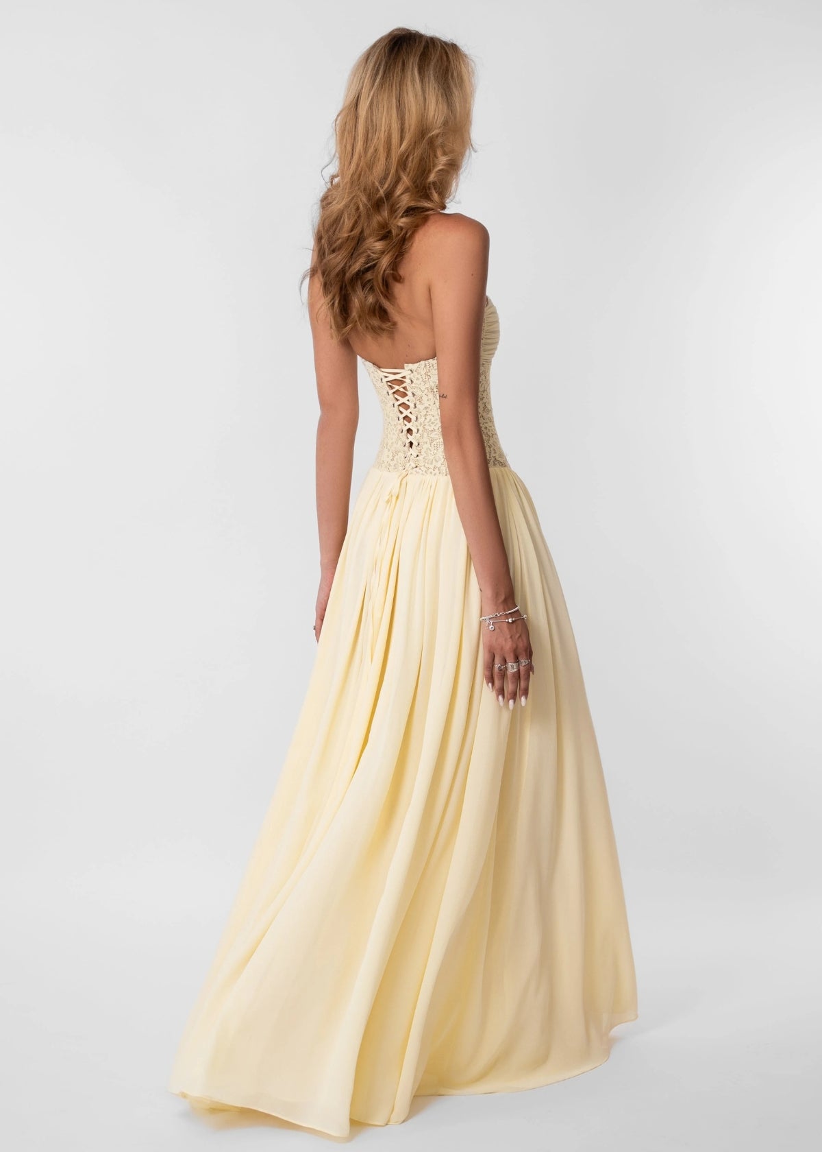 Faye Dress in Yellow Hire for Formal event from Dress for a Night