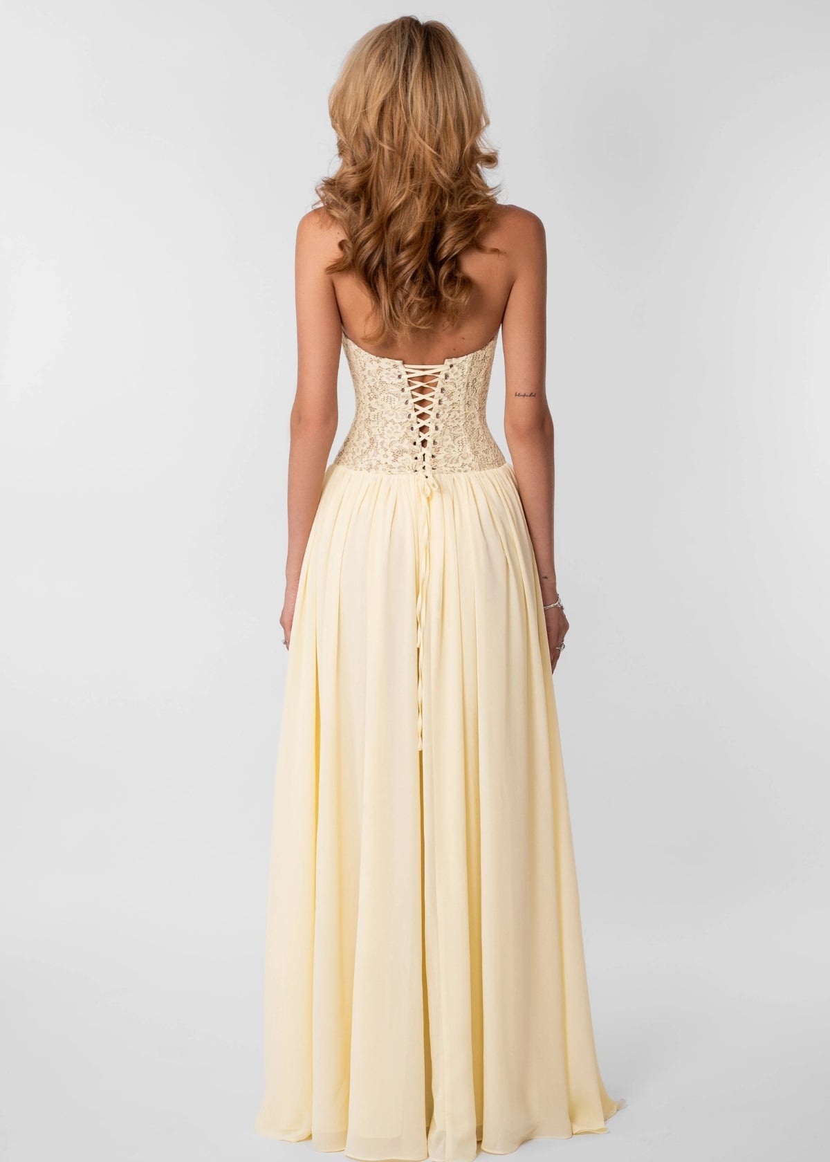 Faye Dress in Yellow Hire for Formal event from Dress for a Night