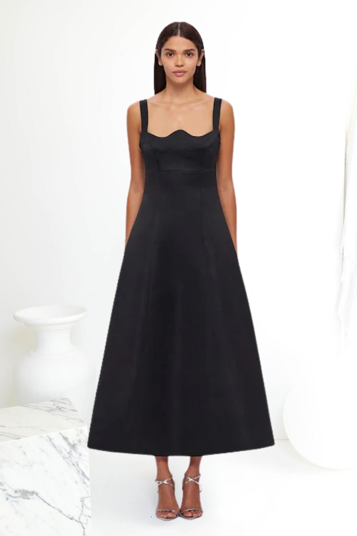Odette Midi Dress in Black