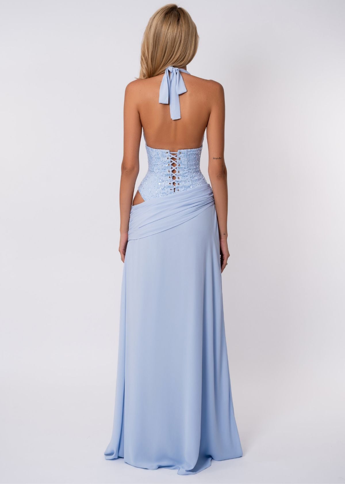 Fenity Crystal dress blue hire for Formal event from Dress for a Night