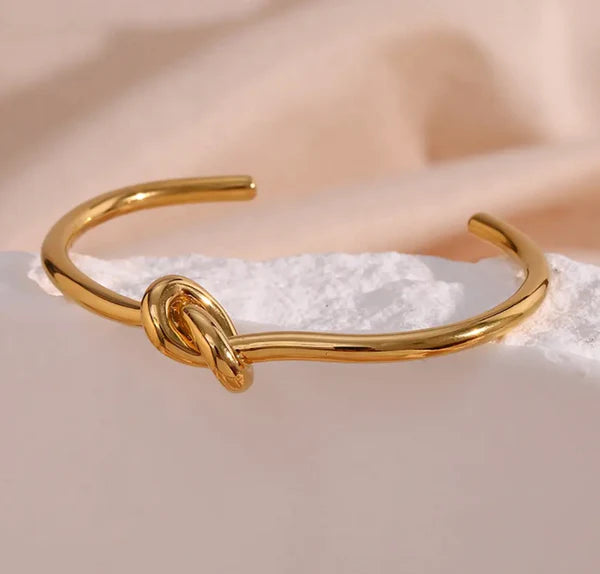 Knot Bangle | 18K Gold Plated,Dress for a Night