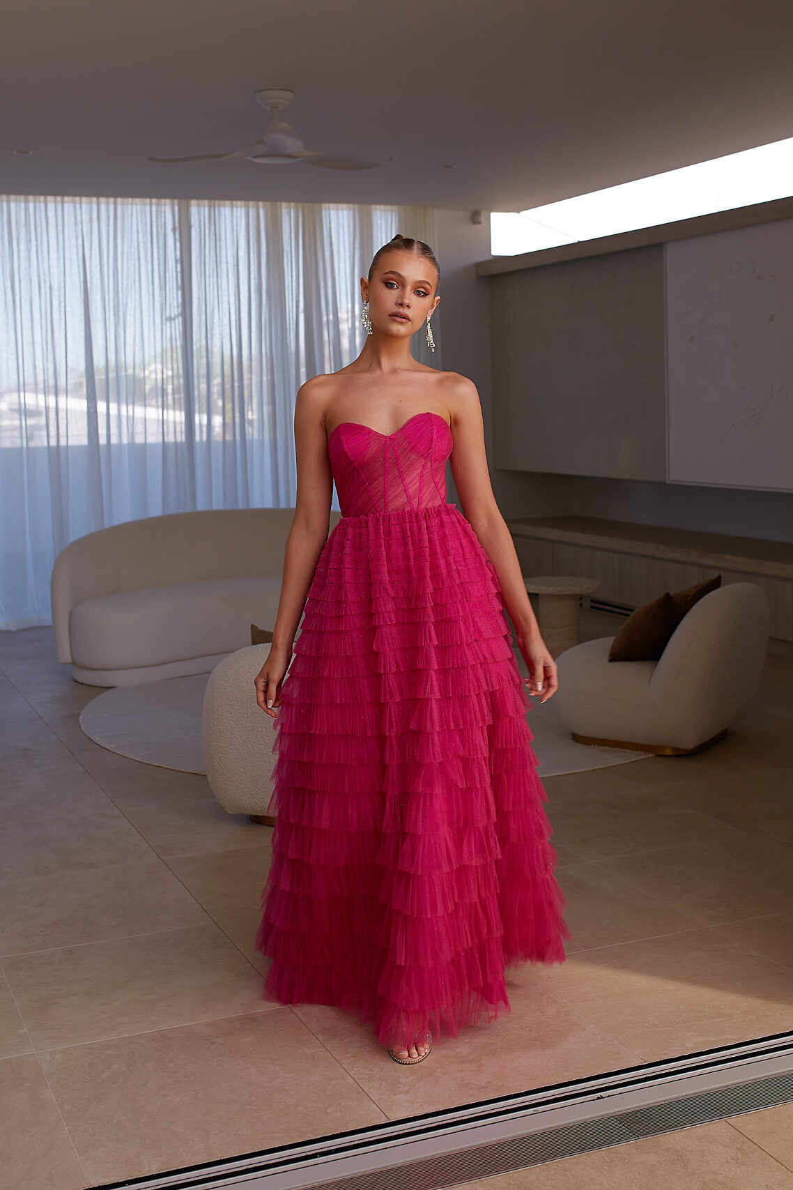 TANIA OLSEN Derya Dress (Hot Pink)