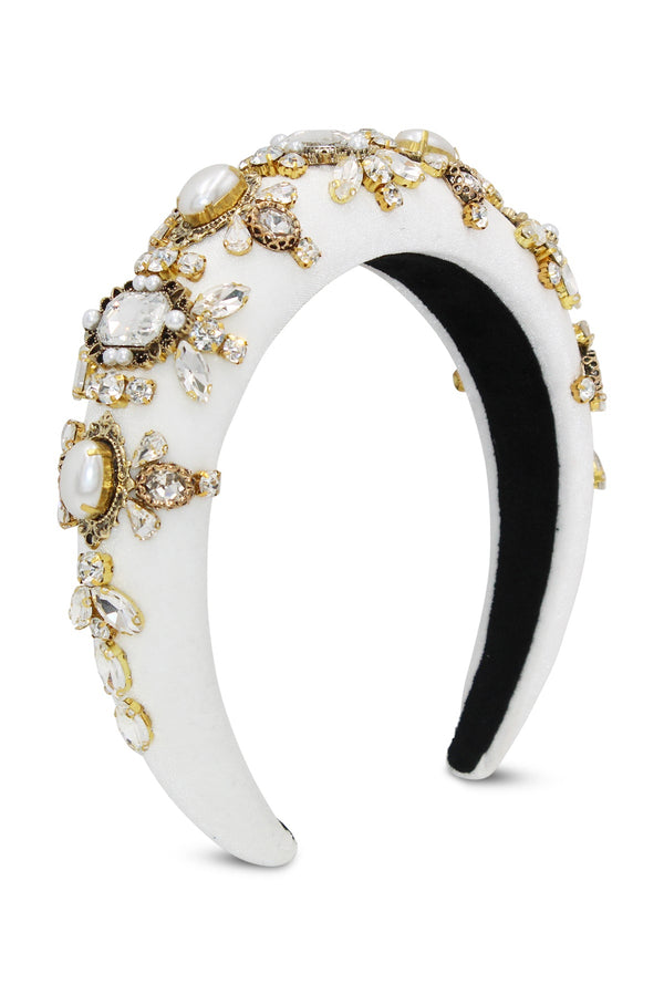 MORGAN & TAYLOR Ophelia Headband (White),Dress for a Night
