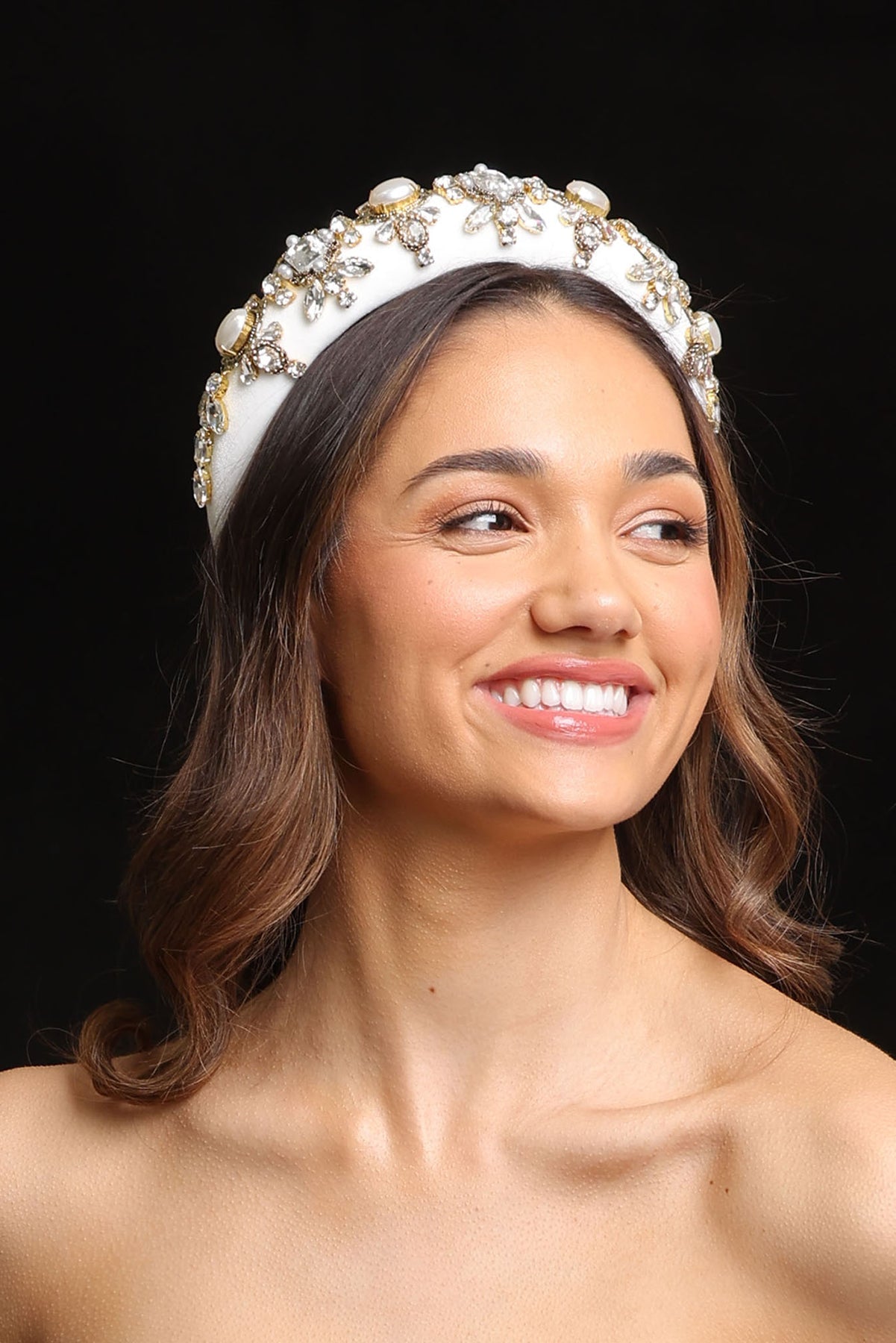 MORGAN & TAYLOR Ophelia Headband (White),Dress for a Night