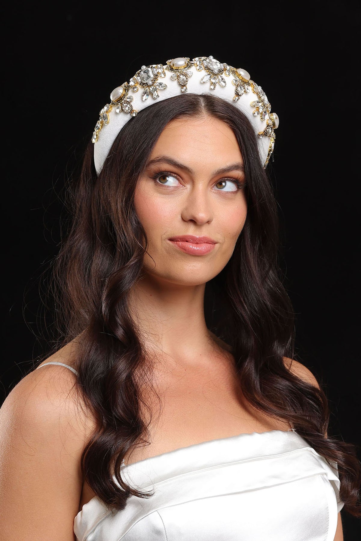 MORGAN & TAYLOR Ophelia Headband (White),Dress for a Night