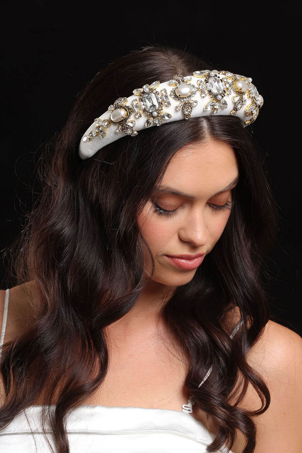 MORGAN & TAYLOR Ophelia Headband (White),Dress for a Night