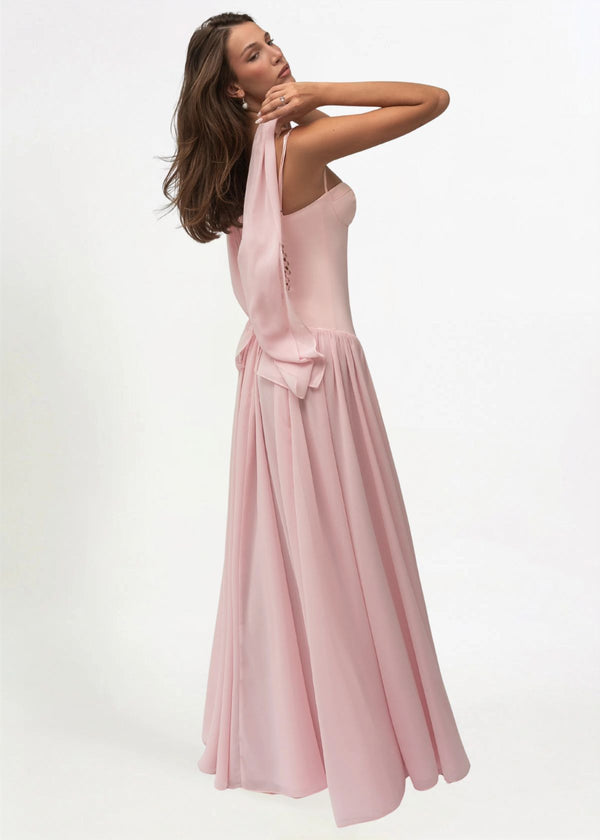 Fenity Amelia dress pink neck scarf Hire for Formal event from Dress for a Night