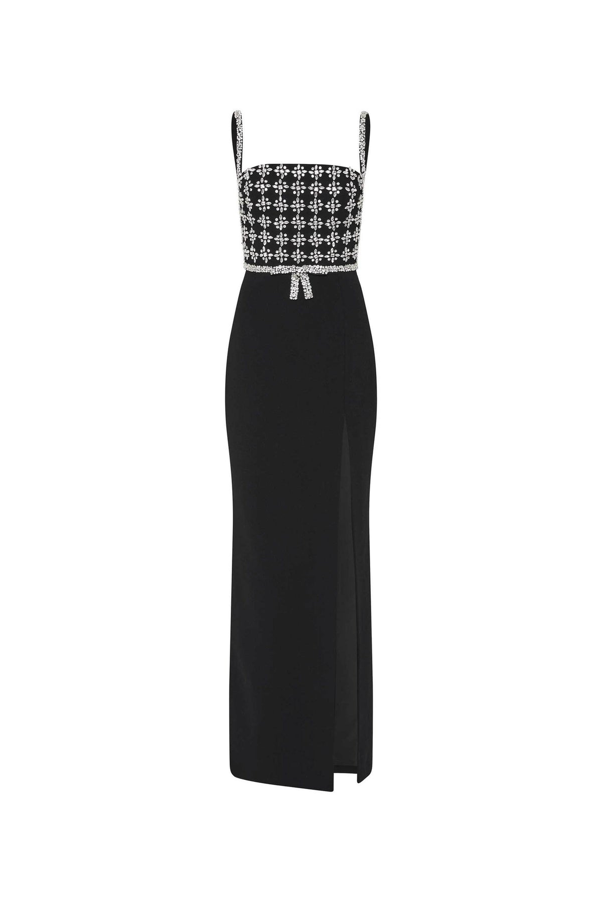 Rina Split Gown in Black