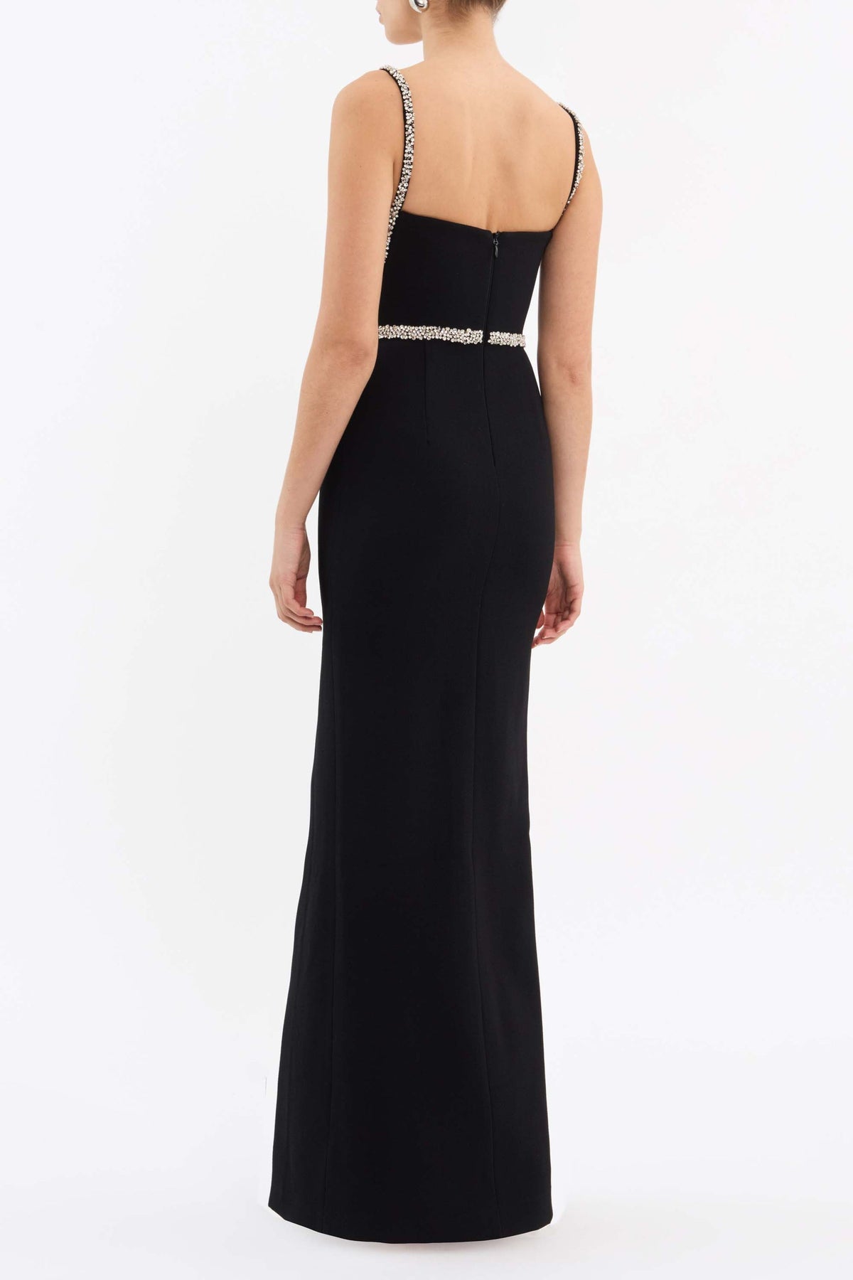Rina Split Gown in Black