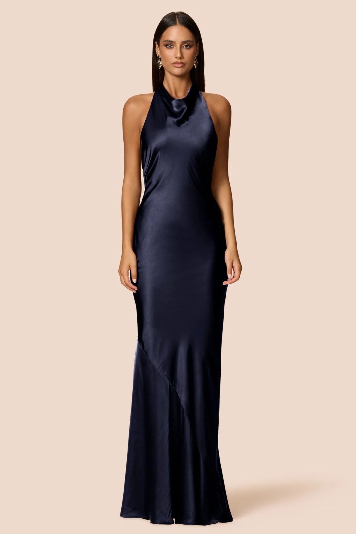 Penelope Halter Gown in Twilight Blue