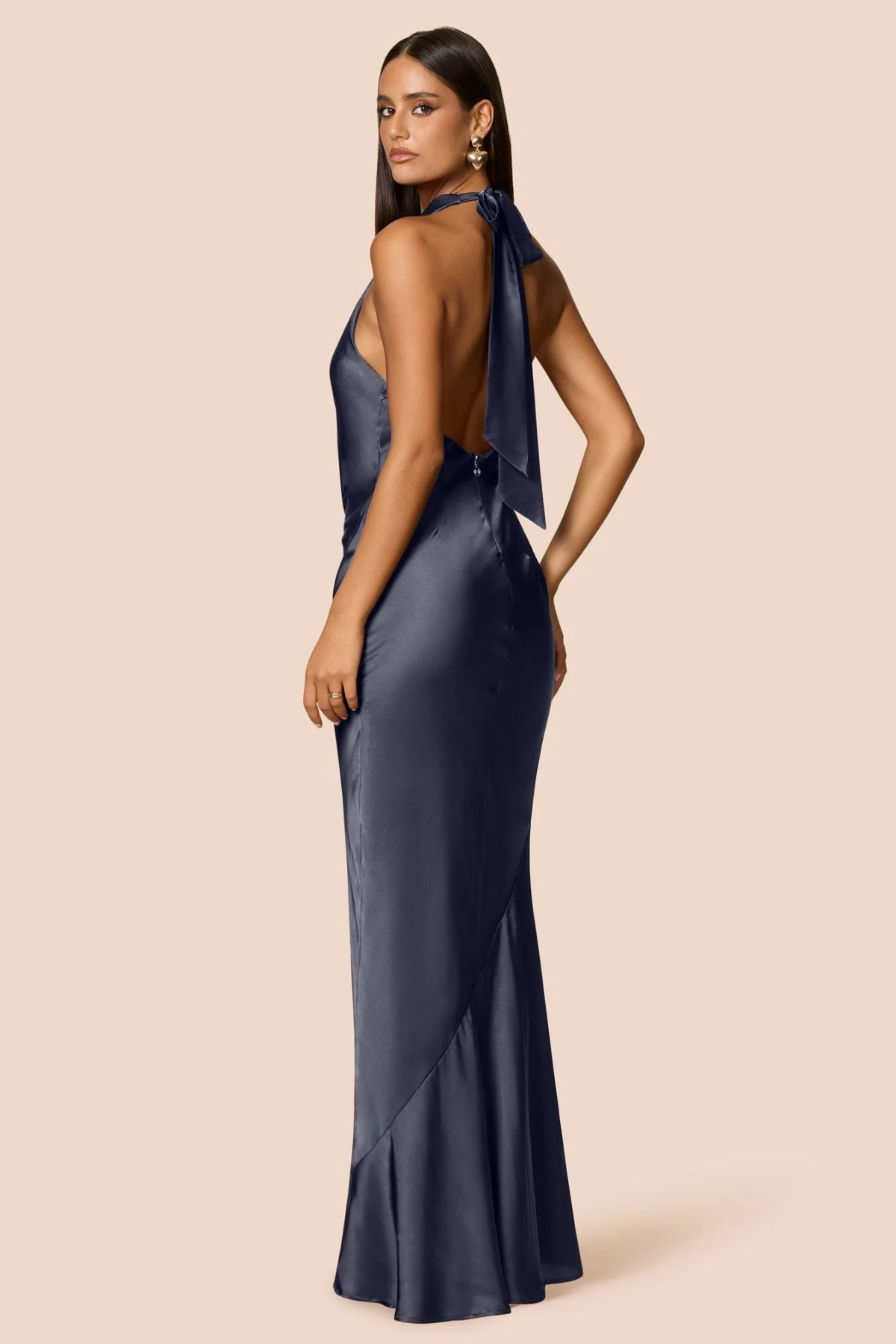 Penelope Halter Gown in Twilight Blue