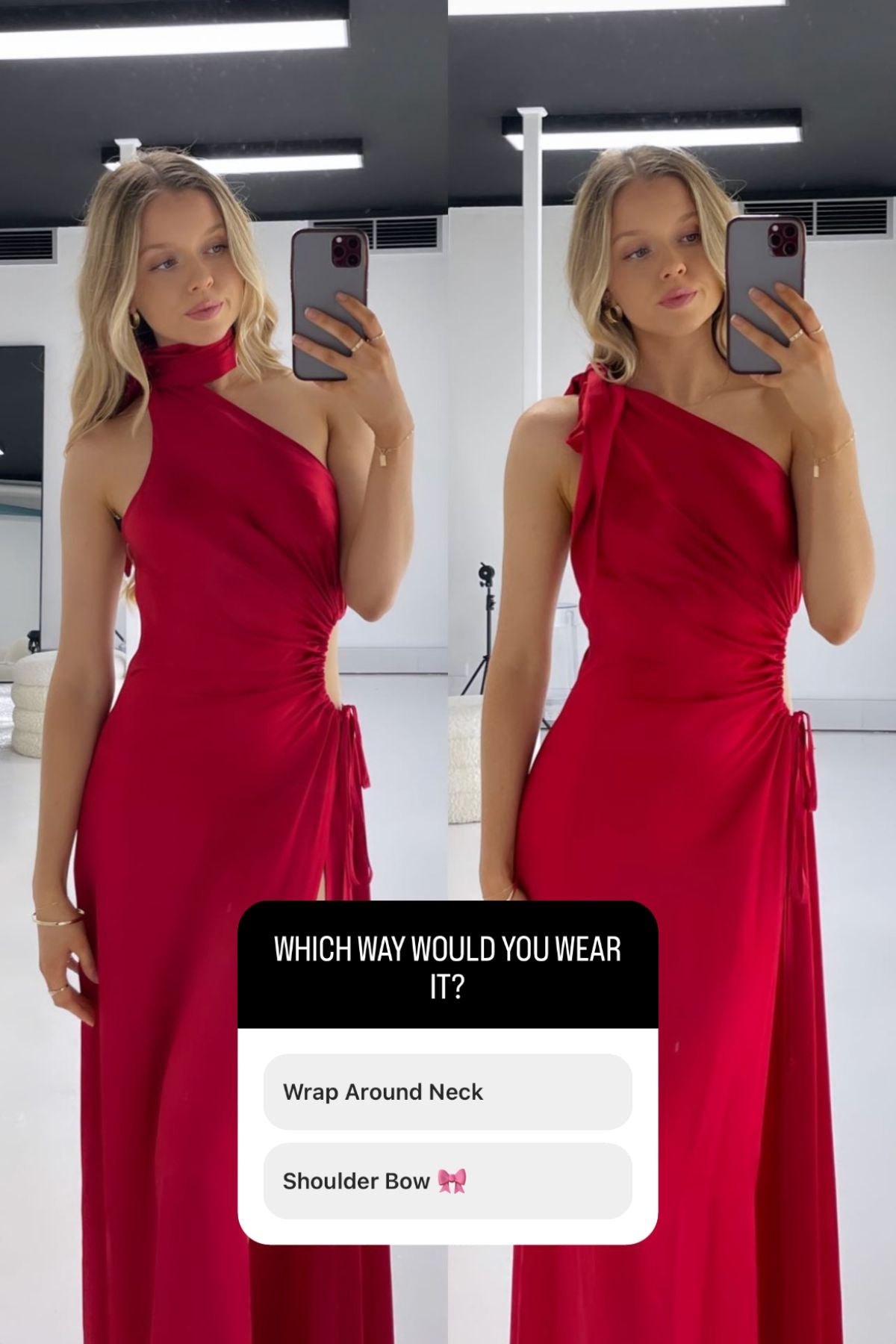 SONYA MODA Alia Maxi Dress (Sorrento Red),Dress for a Night