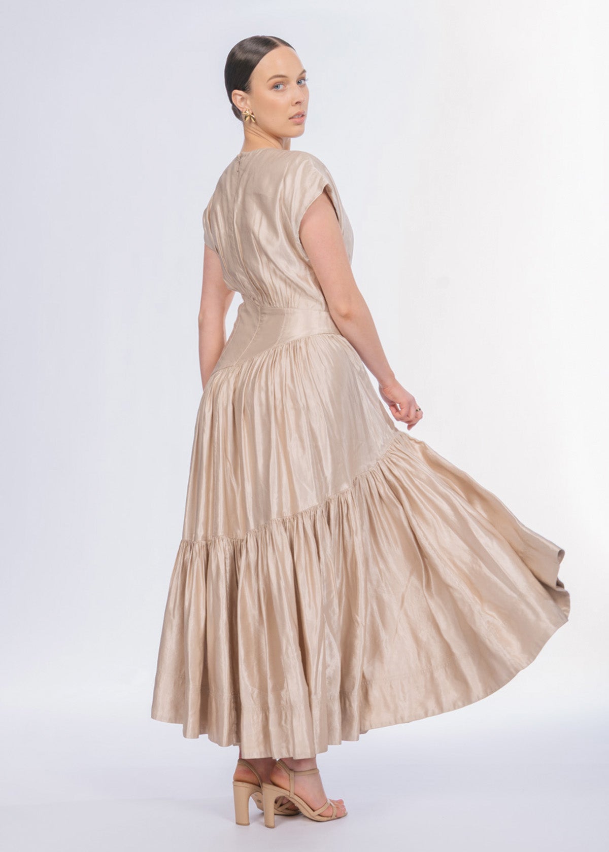 Aje Serendipity Reflection Champagne Formal Dress