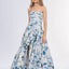 Aje Violette Bubble Hem Lavender Print Formal Dress