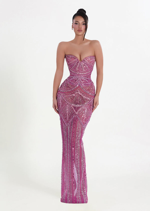 Albina Dyla Blush Majesty Formal Dress