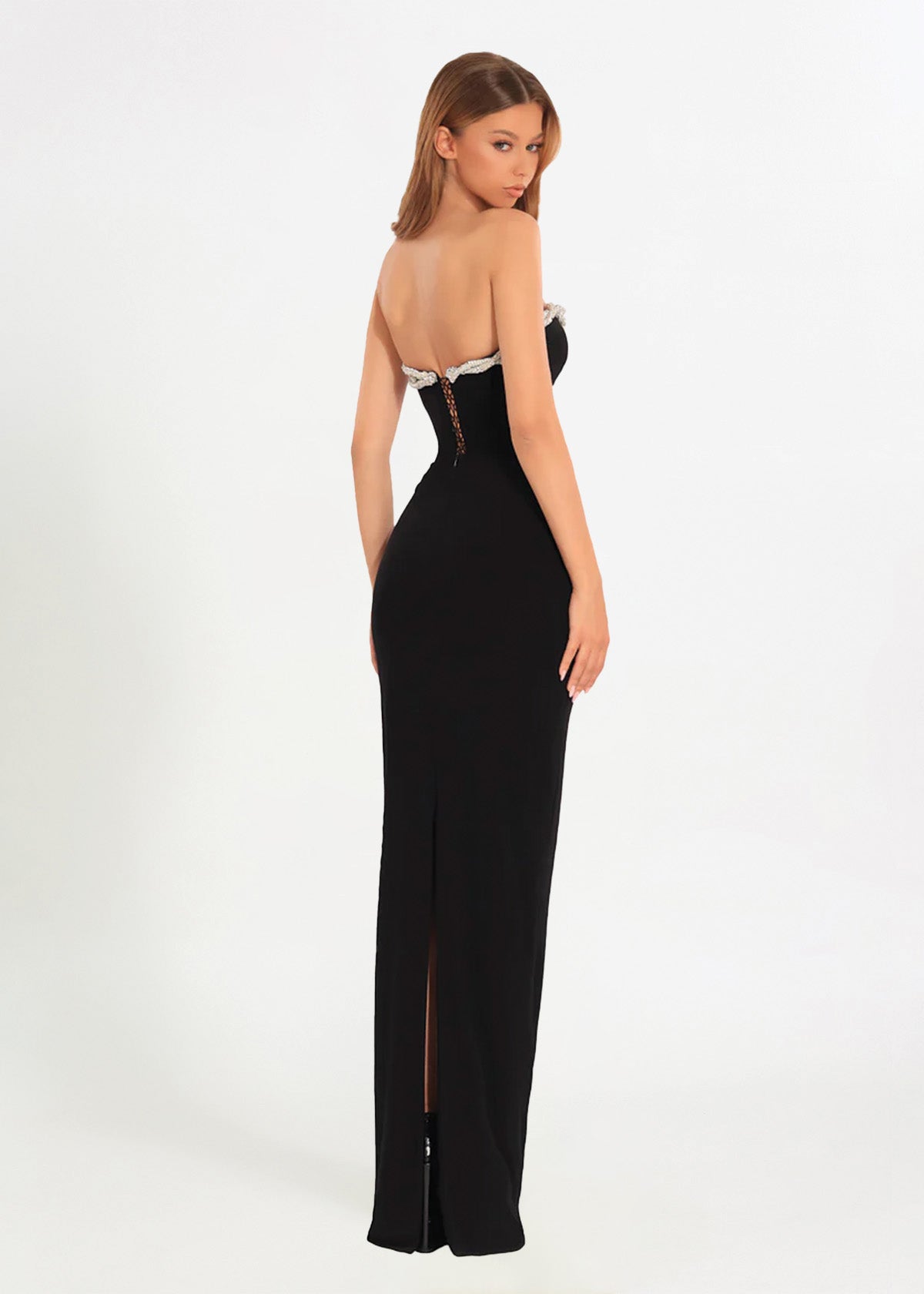 Albina Dyla Serpent Curve Formal Dress