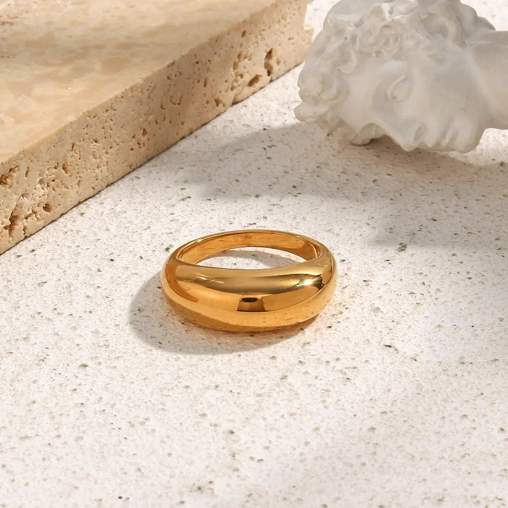 Dome Ring 18K Gold Plated