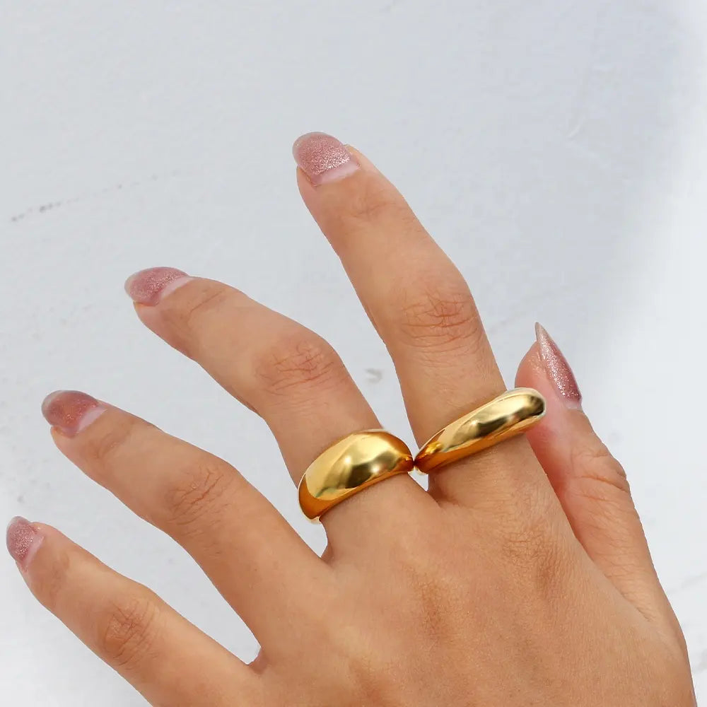 Dome Ring | 18K Gold Plated,Dress for a Night
