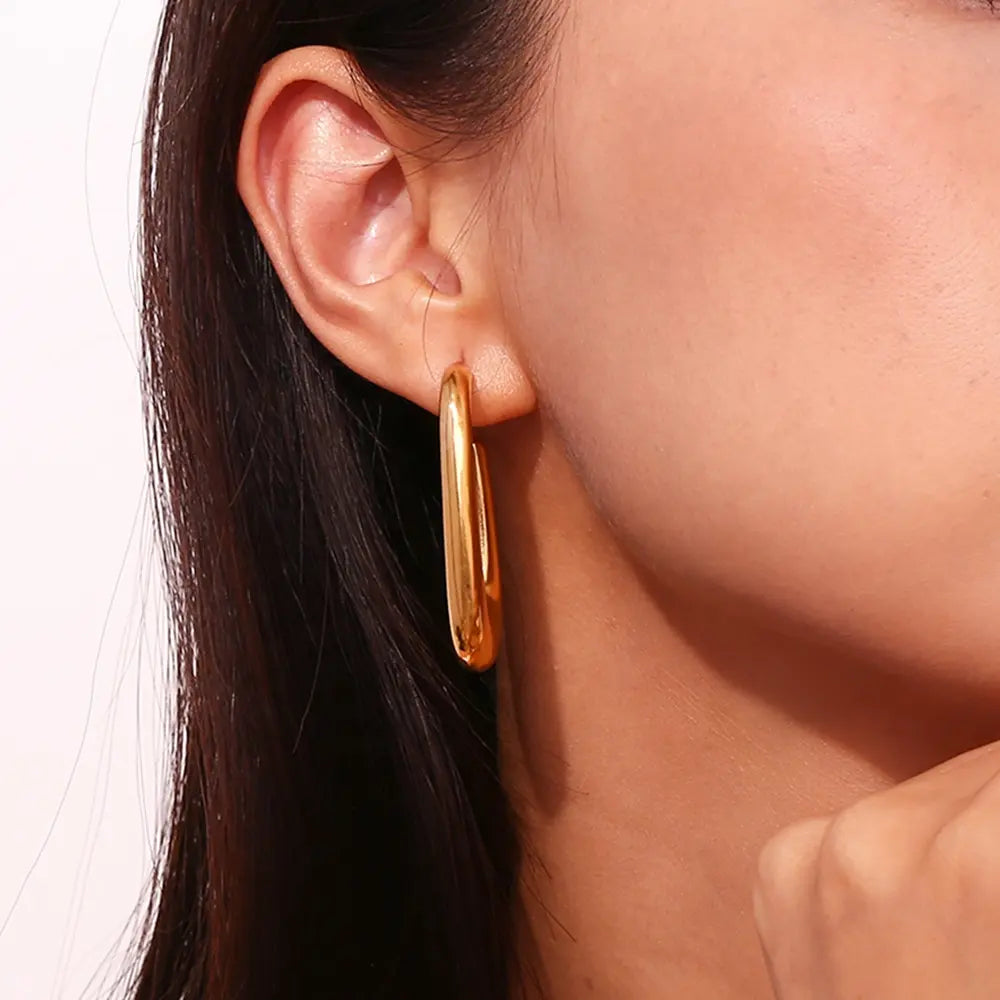 Kennedy Hoops | 18K Gold Plated