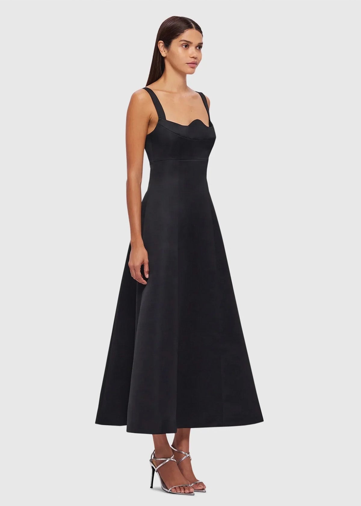 Leo Lin Odette Black Midi Dress