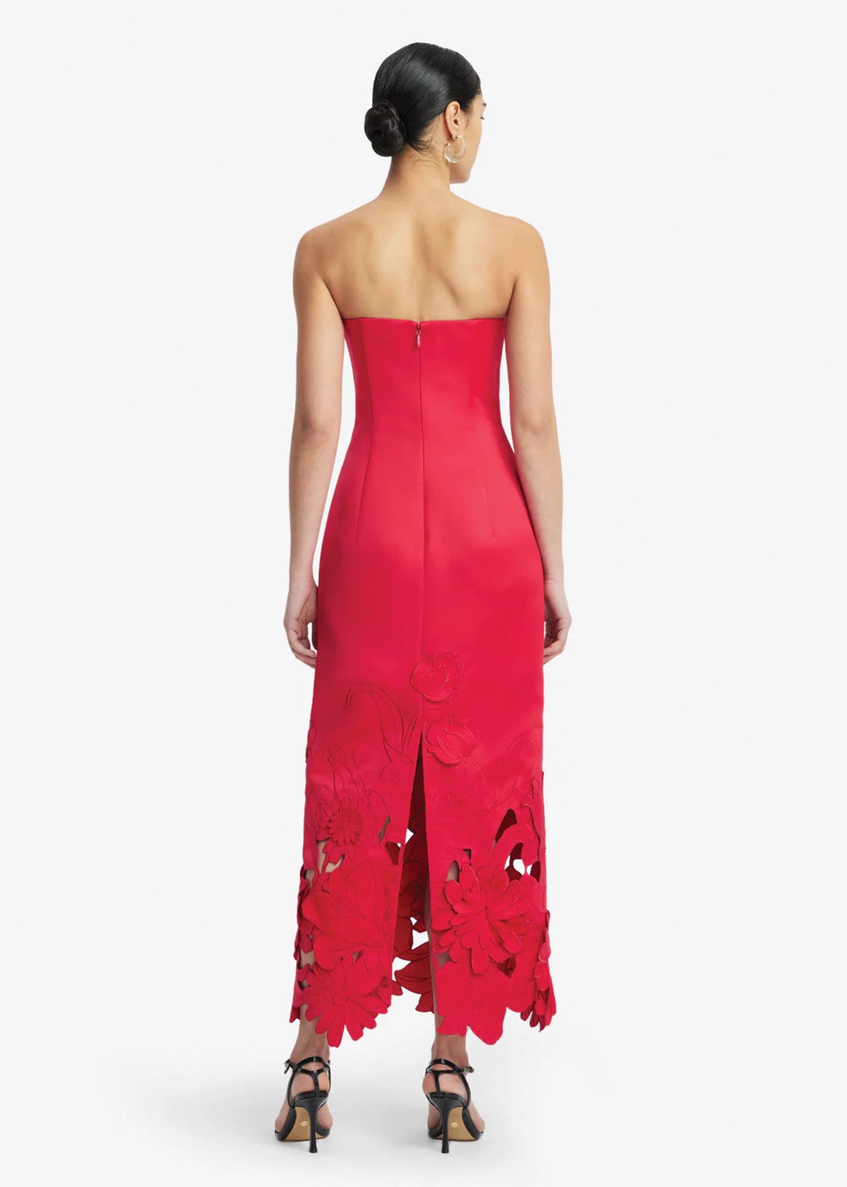 Leo Lin Rayna Applique Bustier Rosa Maxi Dress