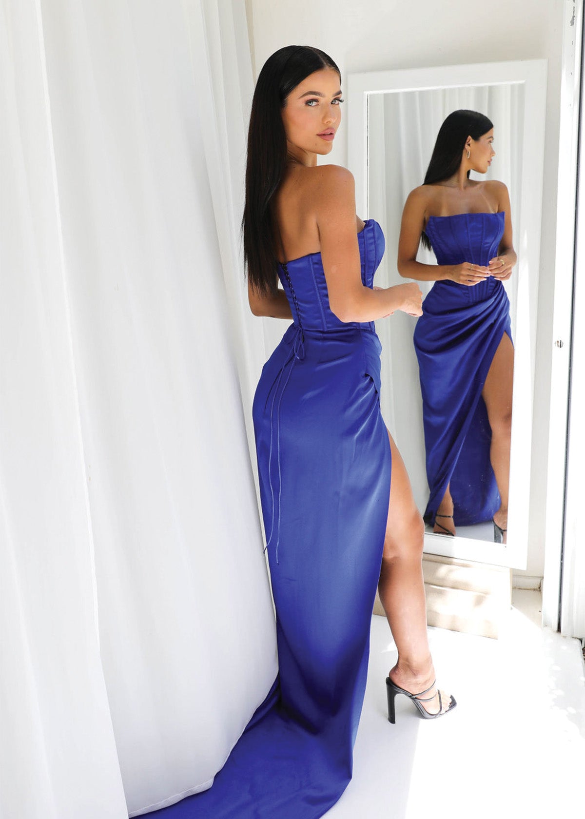 Lia Stublla Celine Blue Formal Dress