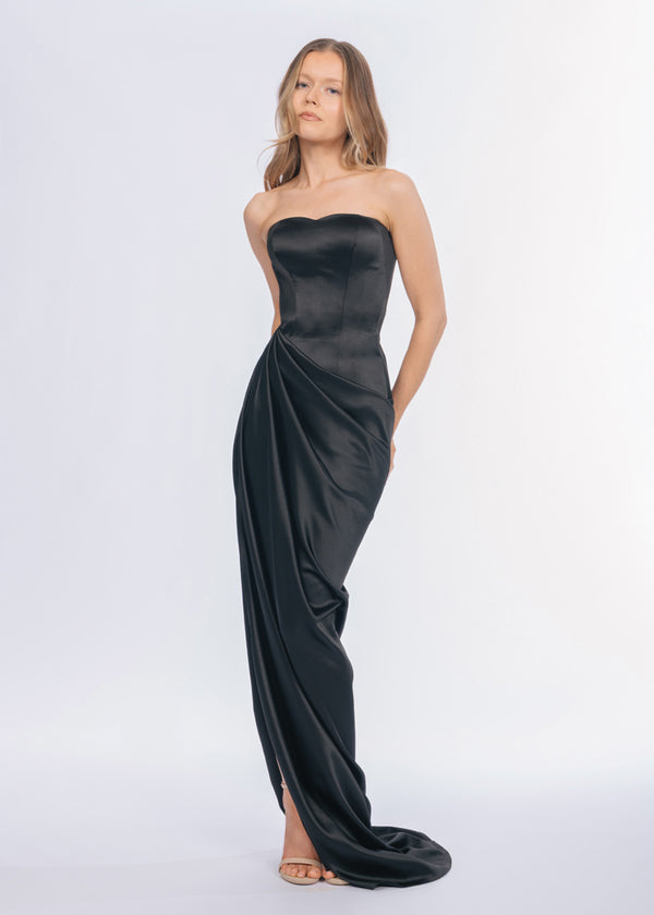 Lia Stublla Evelyn Black Formal Dress