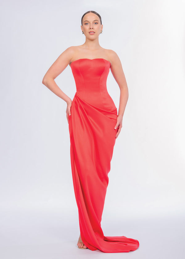 Lia Stublla Evelyn Red Formal Dress