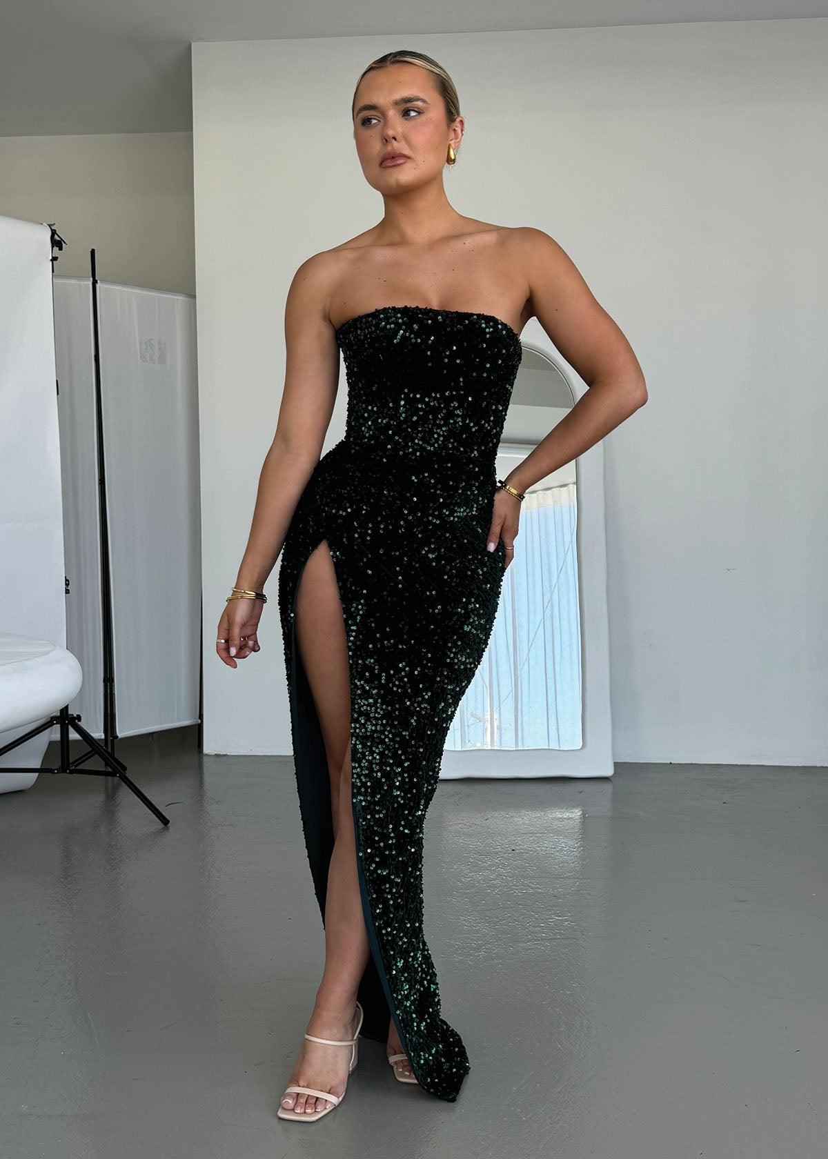 Lia Stublla Kayla Emerald Green Formal Dress