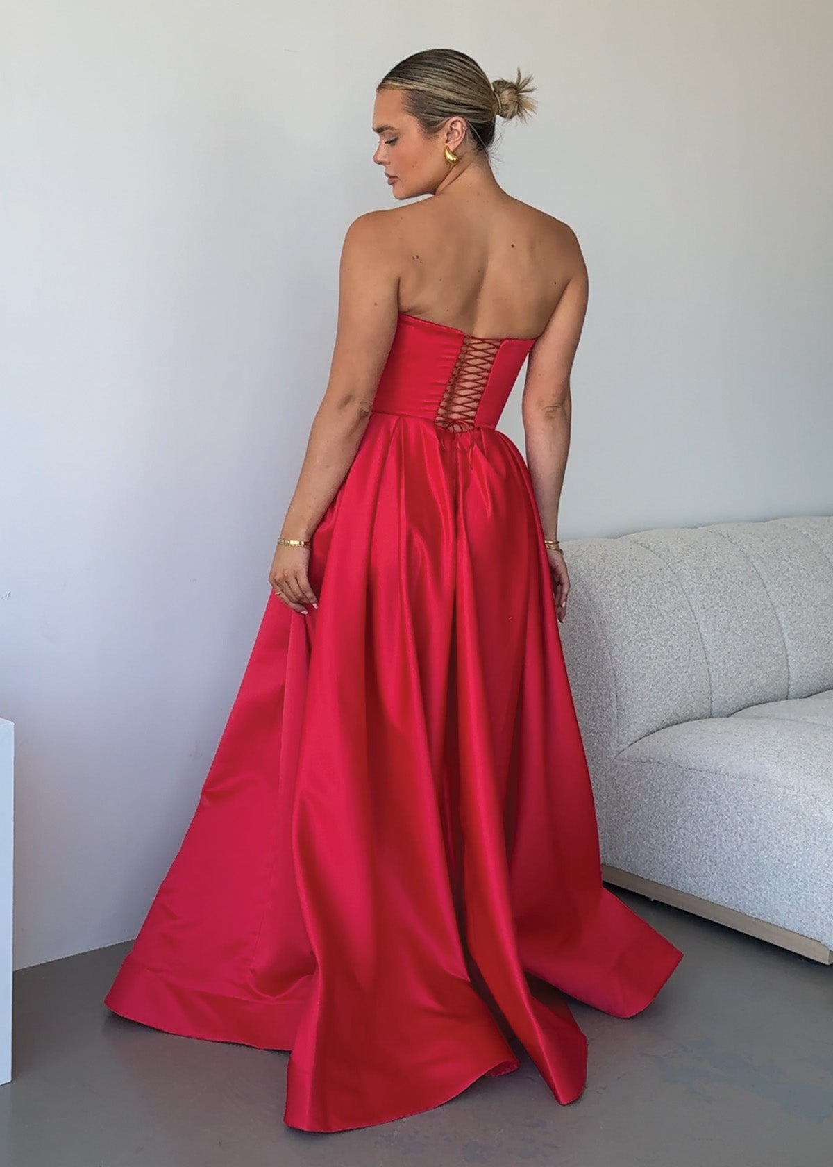 Lia Stublla Macie Red Formal Dress