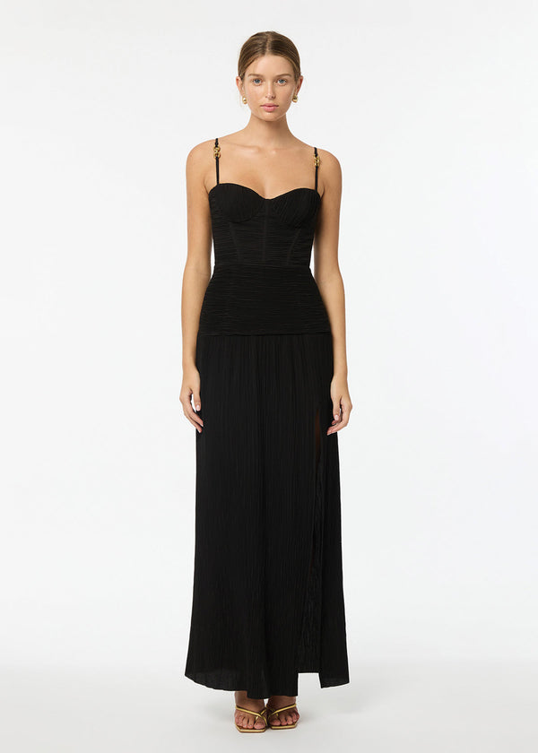 Manning Cartell Double Time Pleat Black Formal Dress