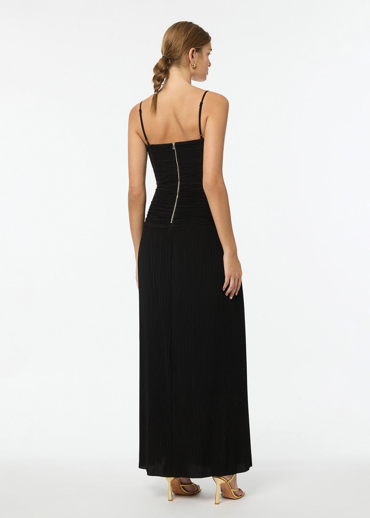 Manning Cartell Double Time Pleat Black Formal Dress
