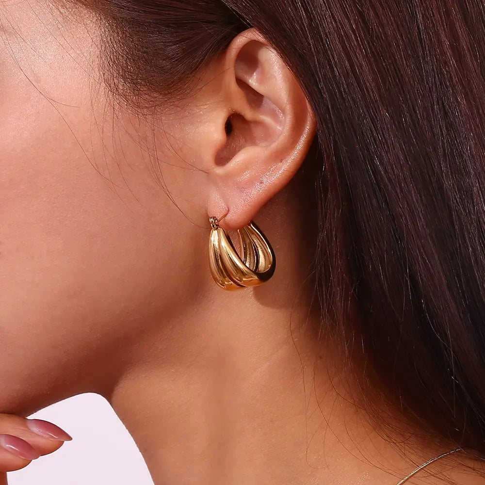 Monica Hoops | 18K Gold Plated