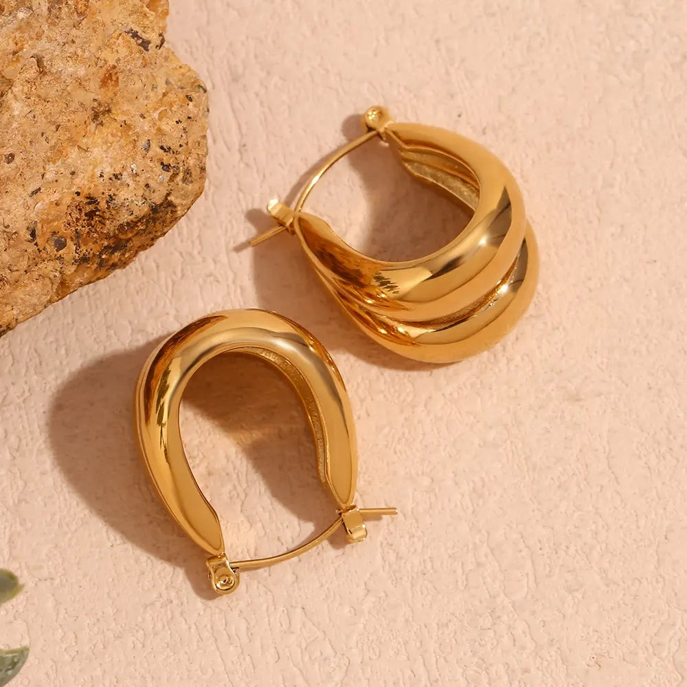 Monica Hoops | 18K Gold Plated